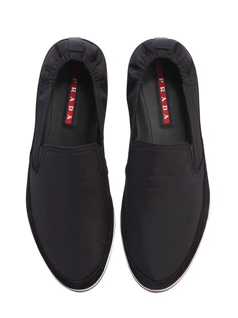 prada canvas slip on shoes|prada men's slip on sneakers.